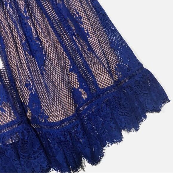 RYSE THE LABEL Strapless Sweetheart Floral Lace Flirty A-Line Mini Dress Size XS - Picture 8 of 10